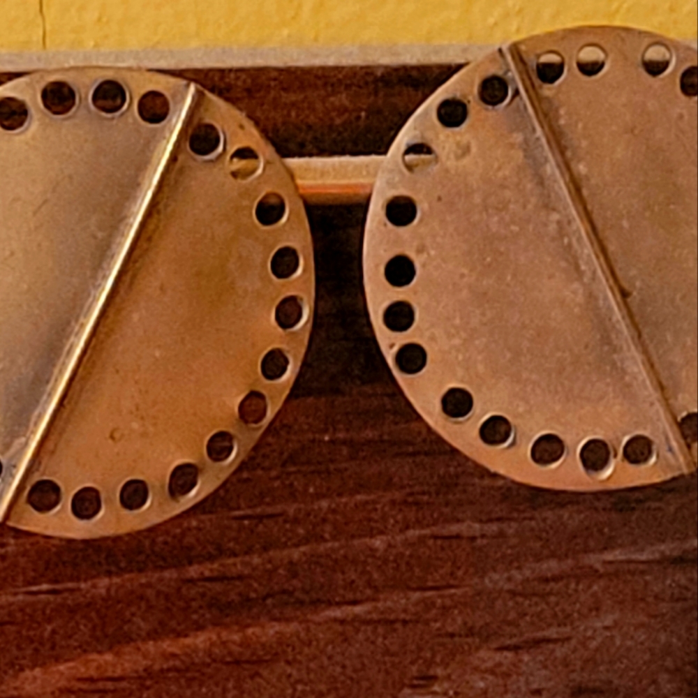 Solid brass earrings.